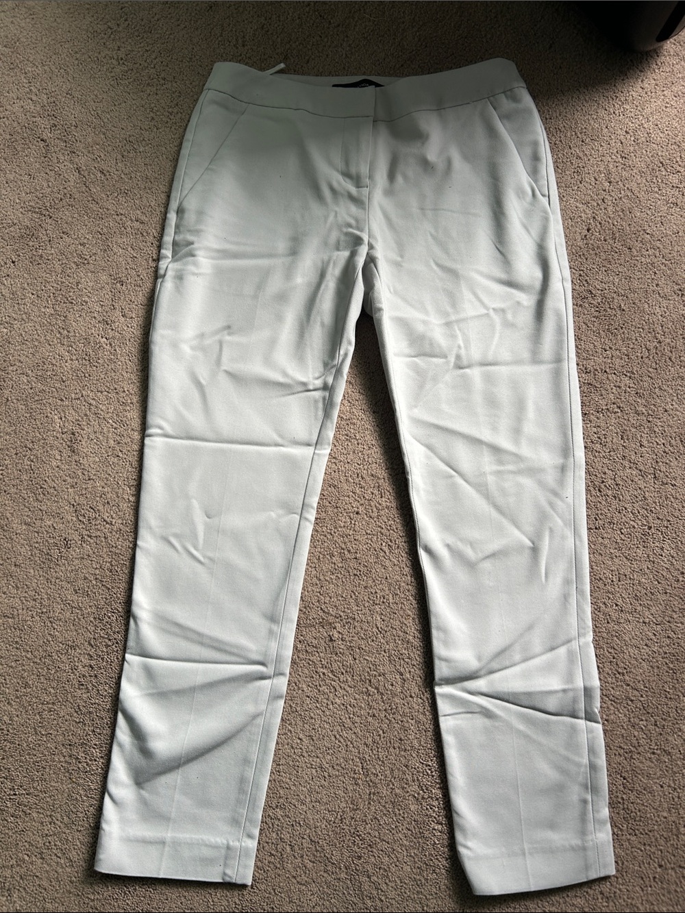 Classic Light Grey Straight-Leg Pants - 0